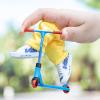 Apujent Metal Alloy Finger Scooter Set with Pants Shoes and Tools, Interactive Detachable Fingers Training Sports, Educational Fingertips Movement Toys Party Favors for Skateboarder, Kids, Adults view 3