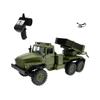 BICRKTOMXY RC Military Truck, BM-21 Grad Rocket-Launcher 6x6 2.4G Realistic Off-Road RC Army Car Model with Two Batteries for Indoor and Outdoor Play, Gift for Adults (Green) view 1