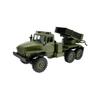BICRKTOMXY RC Military Truck, BM-21 Grad Rocket-Launcher 6x6 2.4G Realistic Off-Road RC Army Car Model with Two Batteries for Indoor and Outdoor Play, Gift for Adults (Green) view 3