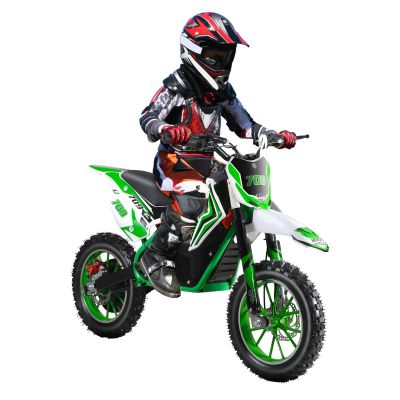 36V 500w Electric Dirt Bike for Teens Ages 8-14, Off-Road Mini Motorcycle with 10-Inch Rubber Tires, Hydraulic Disc Brakes, Faux Leather Seat, 25km/H Top Speed, Chain Drive (Green)
