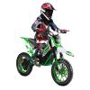 36V 500w Electric Dirt Bike for Teens Ages 8-14, Off-Road Mini Motorcycle with 10-Inch Rubber Tires, Hydraulic Disc Brakes, Faux Leather Seat, 25km/H Top Speed, Chain Drive (Green) view 1