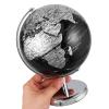 BESPORTBLE European Style Desktop Globe Black Silver Elegant Ornament for Home Office Desk Decor Stylish Antique Earth Globe Ball for Sophisticated Table Display view 4