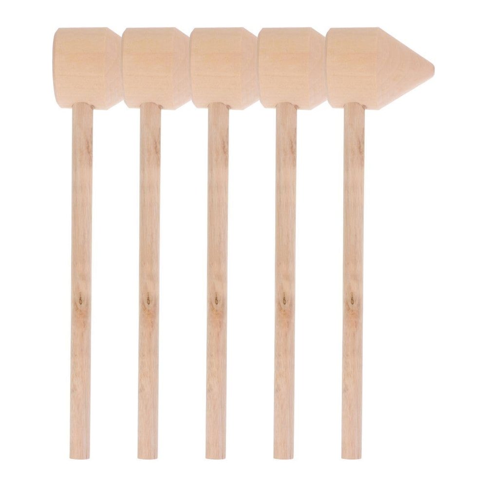 Uonlytech 5pcs Mini Wooden Hammers Small Mallets for Boys and Hand Training Dexterity Development Lightweight Play Tools