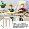 Uonlytech 5pcs Mini Wooden Hammers Small Mallets for Boys and Hand Training Dexterity Development Lightweight Play Tools view 3