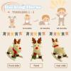 Rocking Horse Baby, Plush Stuffed Rocking Toy for 1-3 Year Old Toddlers, Wooden Reindeer-Shaped Rocking Toy, Apricot Reindeer view 3