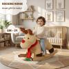 Rocking Horse Baby, Plush Stuffed Rocking Toy for 1-3 Year Old Toddlers, Wooden Reindeer-Shaped Rocking Toy, Apricot Reindeer view 4
