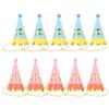 BESPORTBLE 10pcs Birthday Cone Hats Party Headwear with Top Paper Material Lightweight and Reusable for Boys Festive Photo Props view 1