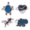 Kisangel 4pcs 4pcs Thermochromic Color Shift Creature Rings Lightweight Cartoon Mood Rings for Boys Holiday Costume Accessories view 1