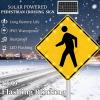 24" Solar Powered LED Pedestrian Crossing Sign - Flashing Traffic Warning Sign with Mounting Accessories, IP65 Waterproof for Safe Road Safety and Visibility view 2