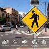 24" Solar Powered LED Pedestrian Crossing Sign - Flashing Traffic Warning Sign with Mounting Accessories, IP65 Waterproof for Safe Road Safety and Visibility view 3