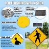 24" Solar Powered LED Pedestrian Crossing Sign - Flashing Traffic Warning Sign with Mounting Accessories, IP65 Waterproof for Safe Road Safety and Visibility view 4