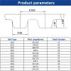 L Timing Belt 230-265L Width 12.7 20 25 38mm Rubber Closed Loop Synchronous 1Pcs(263L,20mm) view 2
