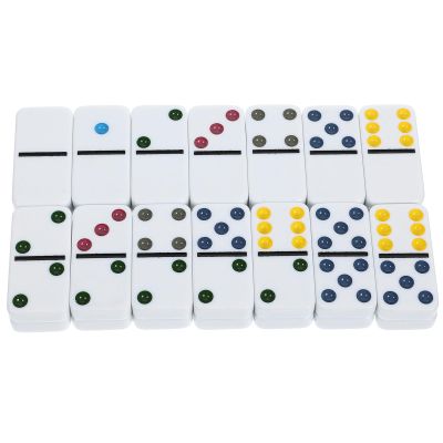 BESPORTBLE 28pcs Domino Building Blocks Interactive Funny Domino for Adults and Group Play Portable Lightweight Travel for Indoor and Outdoor Fun