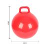 EOJDDPA Inflatable Bouncing Ball with Handle Thickened Design Safe Durable Jumping Ball for Kids Adults Indoor Outdoor Exercise Toy Yellow Red Green Blue 17.32in (Red) view 2