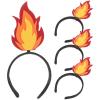 4pcs Flame Headband: Halloween Fire Flame Headband - Felt Party Costume Headpiece For Carnival Festival Photo Props Dress Up Hairpiece view 1