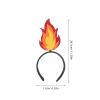 4pcs Flame Headband: Halloween Fire Flame Headband - Felt Party Costume Headpiece For Carnival Festival Photo Props Dress Up Hairpiece view 2