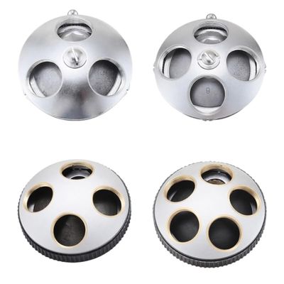 1pcs Microscope Objective Converter - 3/4/5 Holes, RMS 20.2mm, Metal Lens Turntable for Biological Microscopes(Large 4 Holes)