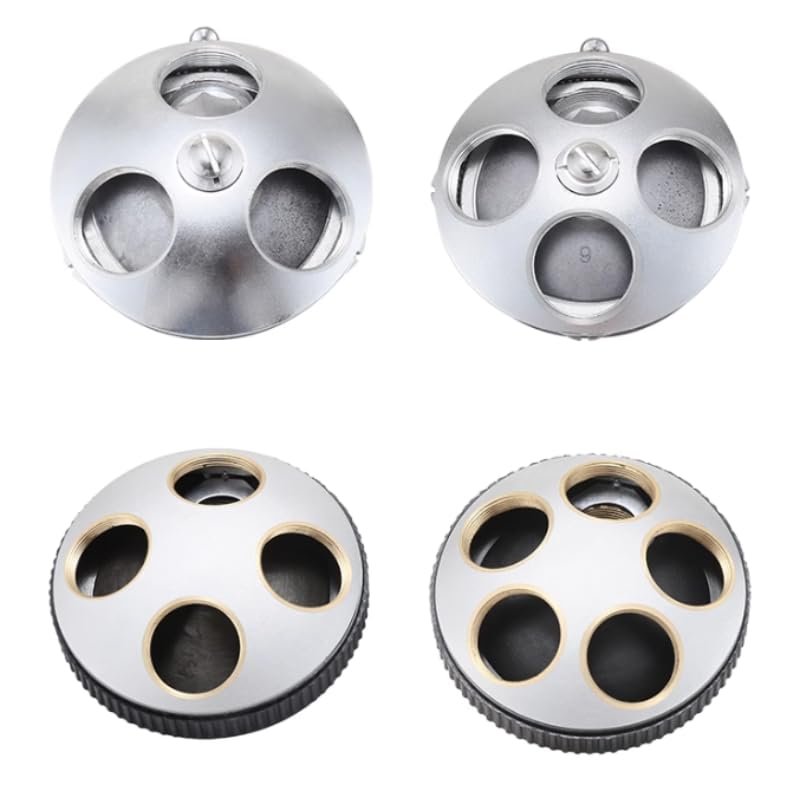 1pcs Microscope Objective Converter - 3/4/5 Holes, RMS 20.2mm, Metal Lens Turntable for Biological Microscopes(Large 4 Holes)