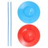 Alasum 2pcs Soft Spinning Juggling Plates with Sturdy Sticks for Circus Performance and Juggling Game Learn Rotating Discs for Street Shows and Party Fun view 1