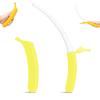 16 Retractable Banana Sword - 3D Printed Durable Flick Toy for Stress Relief & Fidget Fun, Role-Play Prop, All Ages Play Sword (Bright Yellow) view 1