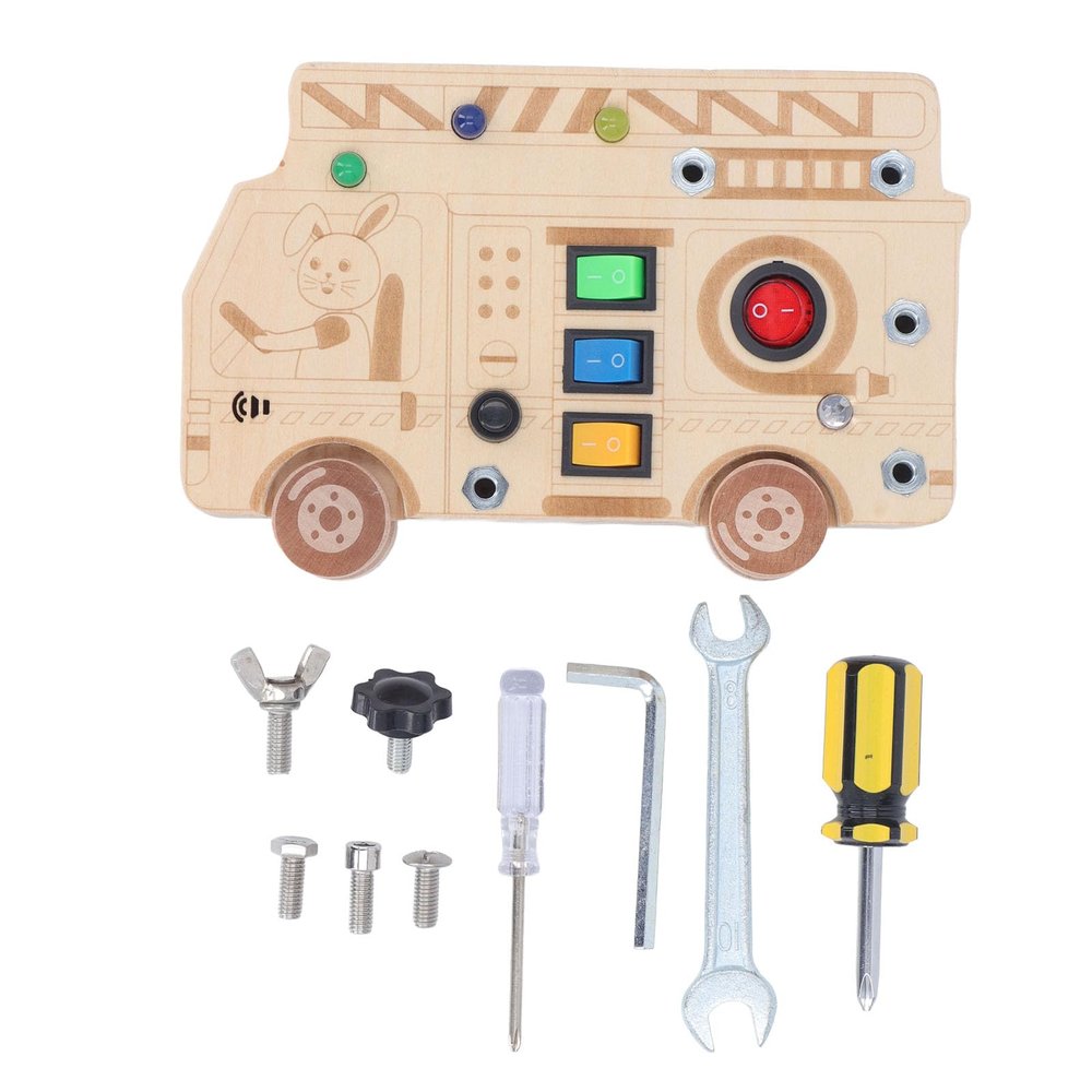 AETHYLC Light Up Switch Board Toy Early Learning Sensory Kit for Toddlers Teaches Traffic Rules, Boosts Hand-Eye Coordination Motor Skills