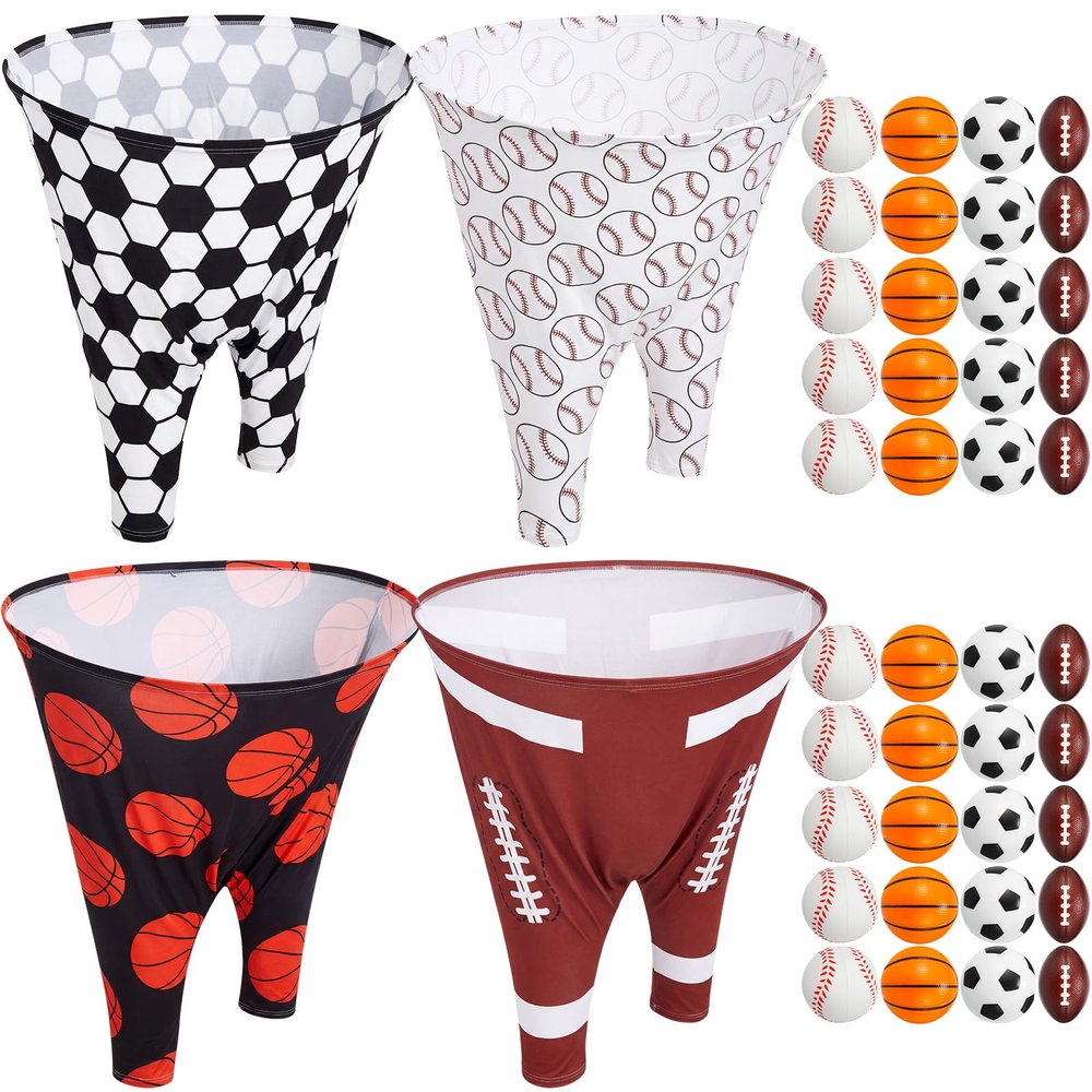 44 Pcs Granny Pants Yard Game, Outdoor Party Giant Granny Pants with 2.5 Inch Durable High-Bounce Balls, No Inflation Needed, Wind-Resistant Toss Game for Backyard, Family Reunion & Easter (Sports)