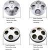 1pcs Microscope Objective Converter - 3/4/5 Holes, RMS 20.2mm, Metal Lens Turntable for Biological Microscopes(Large 5 Holes) view 2