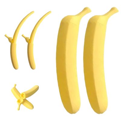 3D Printed Plastic Banana Wand,Extendable Banana Sword,Retractable Banana Shaped Stretchable Toy,Funny Prop Sword Toys for Stress Relief Holiday Role-Playing Prop Toy for Man Women (2Pcs Yellow)