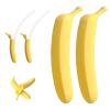 3D Printed Plastic Banana Wand,Extendable Banana Sword,Retractable Banana Shaped Stretchable Toy,Funny Prop Sword Toys for Stress Relief Holiday Role-Playing Prop Toy for Man Women (2Pcs White) view 1