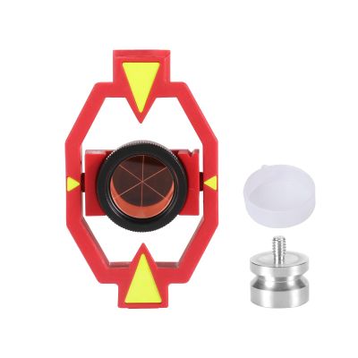Copper-Coated Mini Prism with Adapter, +17.5mm Constant Prism for Total Station, with Bubble Level for Tunnel Mine Construction