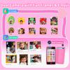 MOMILLA Toys Kids Smart Phone for Girls, 3.97 Cell Toy Phone with Dual Cameras, Stickers & Frames, Mini Toddler Play with 200+ Games, 16GB Storage, Christmas Birthday Gift for Kids Age 3-10 view 4