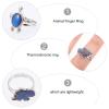 HAKIDZEL 4pcs Thermochromic Animal Mood Rings Color Changing Finger Rings Lightweight Cartoon Style for Holiday Party and Daily Wear view 3