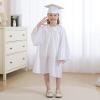 5 set Preschool & Kindergarten Graduation Cap and Gown, Shiny Kids Graduation gown with Tassel 2026+2027 Charm White view 2