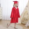 5 set Preschool & Kindergarten Graduation Cap and Gown, Shiny Kids Graduation gown with Tassel 2026+2027 Charm Red view 2
