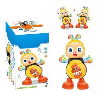 Dancing Bee Toy, Electronic Cartoon Bee Preschool Learning Toys, Musical Dancing Bees Toy with Lights & Music for Kids