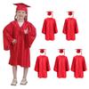5 set Preschool & Kindergarten Graduation Cap and Gown, Shiny Kids Graduation gown with Tassel 2026+2027 Charm Red view 1