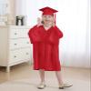 5 set Preschool & Kindergarten Graduation Cap and Gown, Shiny Kids Graduation gown with Tassel 2026+2027 Charm Red view 3