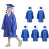 5 set Preschool & Kindergarten Graduation Cap and Gown, Shiny Kids Graduation gown with Tassel 2026+2027 Charm Royal Blue view 1