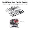 Partekavo V8 Engine Model Kit for Adults, Mini Engine Build Kit That Runs, RC Combustion Engine Model Kit, Suitable for Model Car AX90104 SCX10 Capra VS4-10 Pro/Ultra view 4