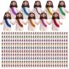 Goherii Little Jesus Figures Easter Religious Toys - 300PCS Mini Jesus Figurines in Bulk, 10 Colors Baby Jesus, Tiny Jesus Figures for Christian Party Favors Gift, Sunday School, Church Celebrations view 1