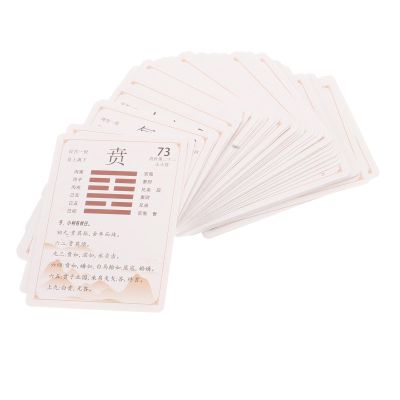 CIYODO 64pcs I Ching Cards Divination Deck with Chinese Wealth Coin Design Complete Guide for Spiritual Guidance Meditation Personal Growth and Decision Making Gift for Beginners and
