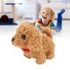 Asixxsix Electronic Plush Puppy Dog Toy, Cute Fluffy Interactive Electronic Pet Plush Toy, Plush Robot Dog Stuffed Animal Birthday for Girl and Boy (Brown) view 3