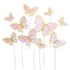 10PCS Butterfly Cake Toppers Set Food Grade Paper Baking Decorations For Birthday Wedding Party Dessert Designs Butterfly Cupcakes Toppers view 1