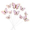 10PCS Butterfly Cake Toppers Set Food Grade Paper Baking Decorations For Birthday Wedding Party Dessert Designs Butterfly Cupcakes Toppers view 3