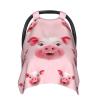 Baby Car Seat Canopy Cover for Mom, Soft Breathable Nursing Breastfeeding Covers Multi Use Stroller Sun Shade Newborn Shower GiftFunny Pink Pig Face view 1