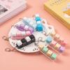 2 Pcs Cute Keyboard Fidget Toy - 4 Keys Decompression Keyboard Clicker Fidget for Adult with Keychain for Stress Relief Pass Time view 3