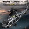 Authticar K200 RC Helicopter, U9901 Black Hawk RC Military Helicopter, 6 Channel Helicopters with 6G Gyro Stable Flight, One Key Function, Anti-Crash, Brushless Motor for Beginners & Pros (Grey) view 3