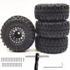 1.0 RC Wheels and Tires for Axial SCX24 Gladiator Bronco C10 Deadbolt AX24 TRX4M FCX24 Upgrade 1/24 1/18 RC Crawler Car 4 pcs/Set(Black) view 3