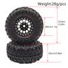 1.0 RC Wheels and Tires for Axial SCX24 Gladiator Bronco C10 Deadbolt AX24 TRX4M FCX24 Upgrade 1/24 1/18 RC Crawler Car 4 pcs/Set(Black) view 4