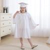 5 set Preschool & Kindergarten Graduation Cap and Gown, Shiny Kids Graduation gown with Tassel 2026+2027 Charm White view 3